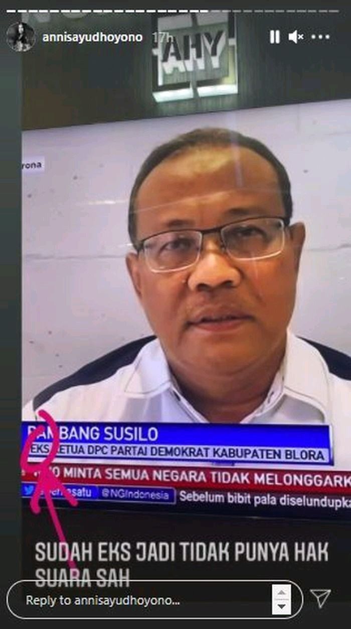Annisa Pohan sentil Bambang Susilo