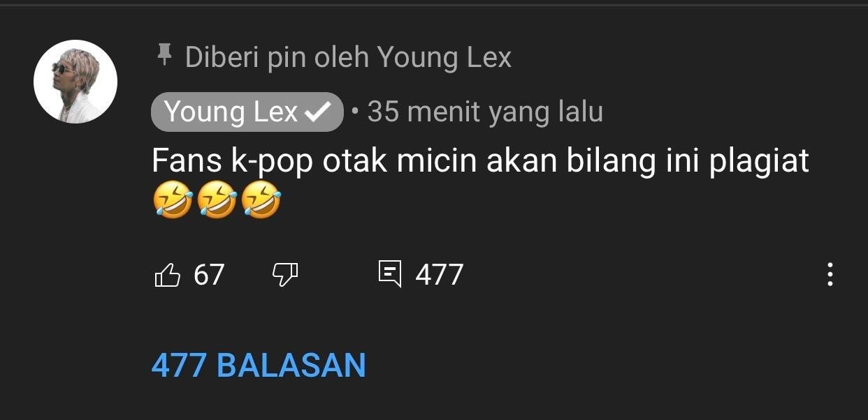 sindiran Young Lex terhadap para fans K-pop