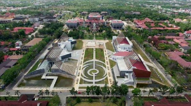 Kampus Universitas Tanjungpura (Untan) tampak atas.