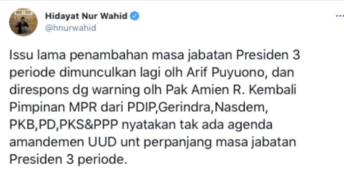 Cuitan Hidayat Nur Wahid.*