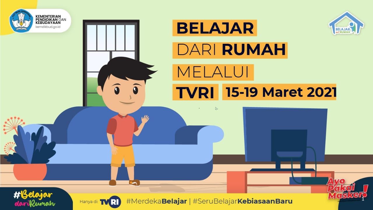 Jadwal Belajar dari Rumah Melalui TVRI Hari Jumat 19 Maret ...