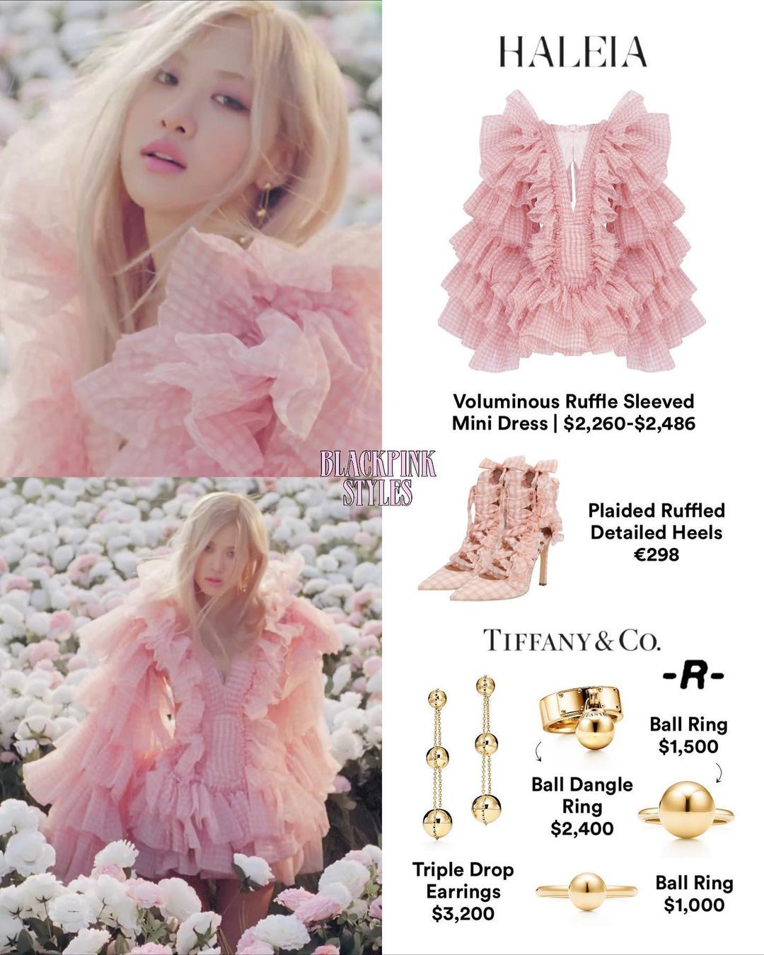 Outfit Rose BLACKPINK dalam MV On the Ground