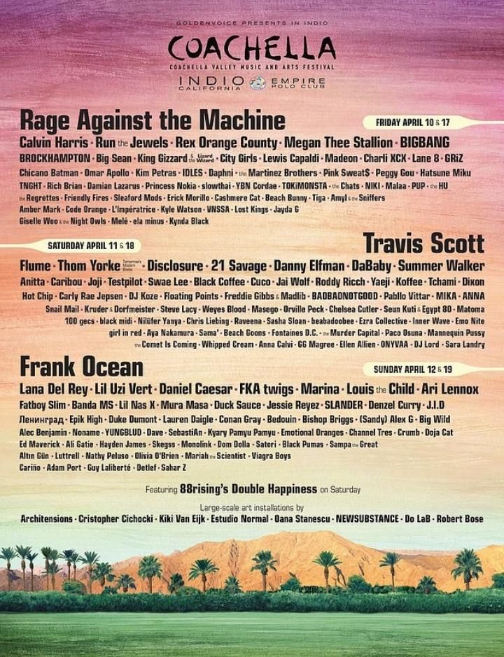 Lineup Coachella 2021