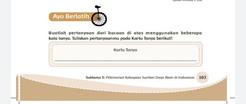 Kunci Jawaban Tema 9 Kelas 4 Halaman 100 101 102 103 104 105 106 107 108 109 Buku Tematik Membuat Kartu Tanya Metro Lampung News