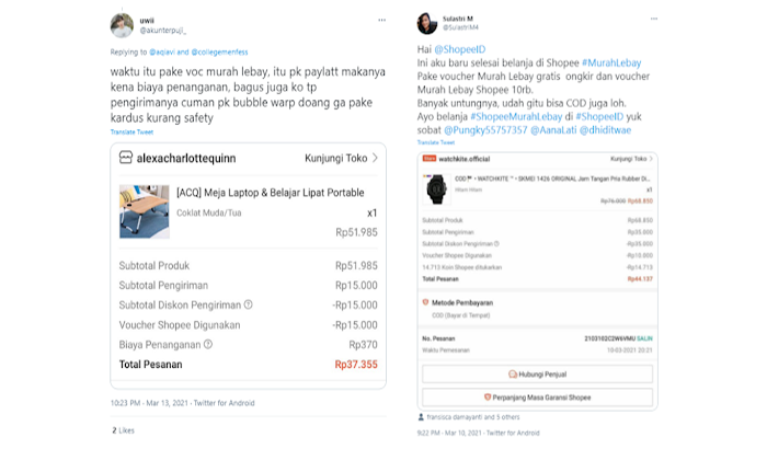 Murah lebay Shoppee/tangkapan layar
