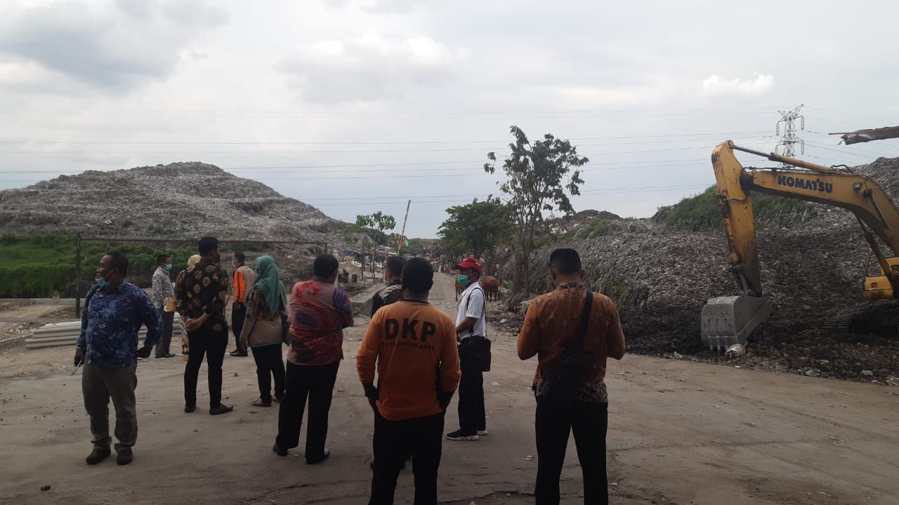Meninjau lokasi TPA sampah di Kota Surakarta Jawa Tengah.