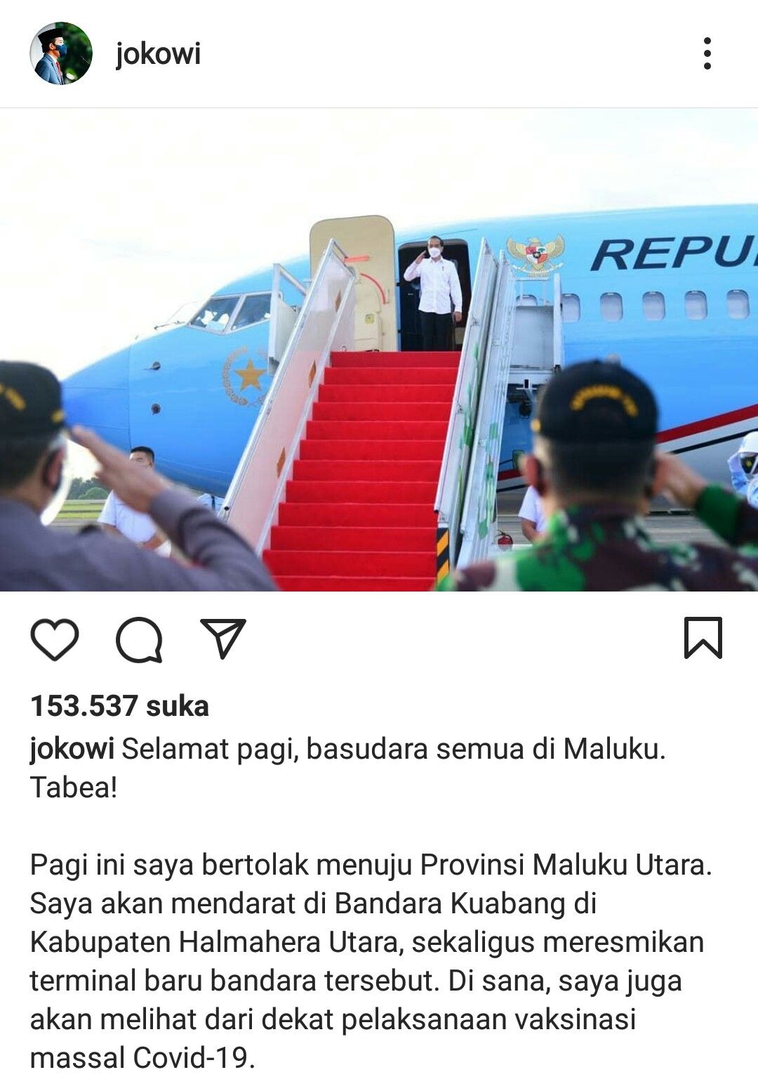 TABEA Jokowi masuk Maluku Utara