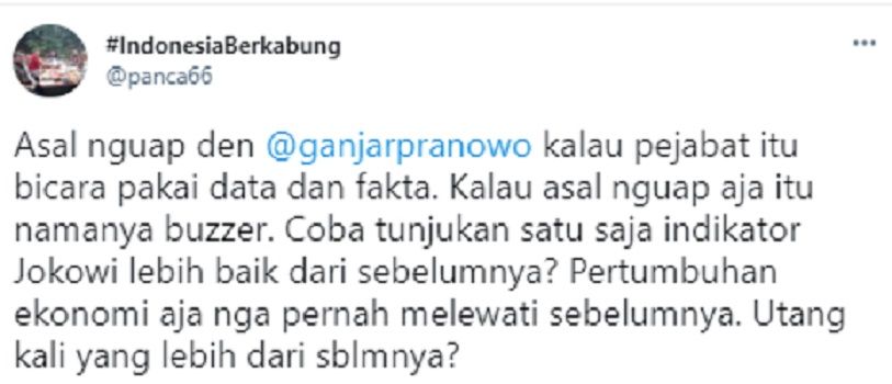 Cipta Panca menyoroti pernyataan Ganjar Pranowo yang menyebut jika Presiden Jokowi lebih baik daripada presiden sebelumnya.*