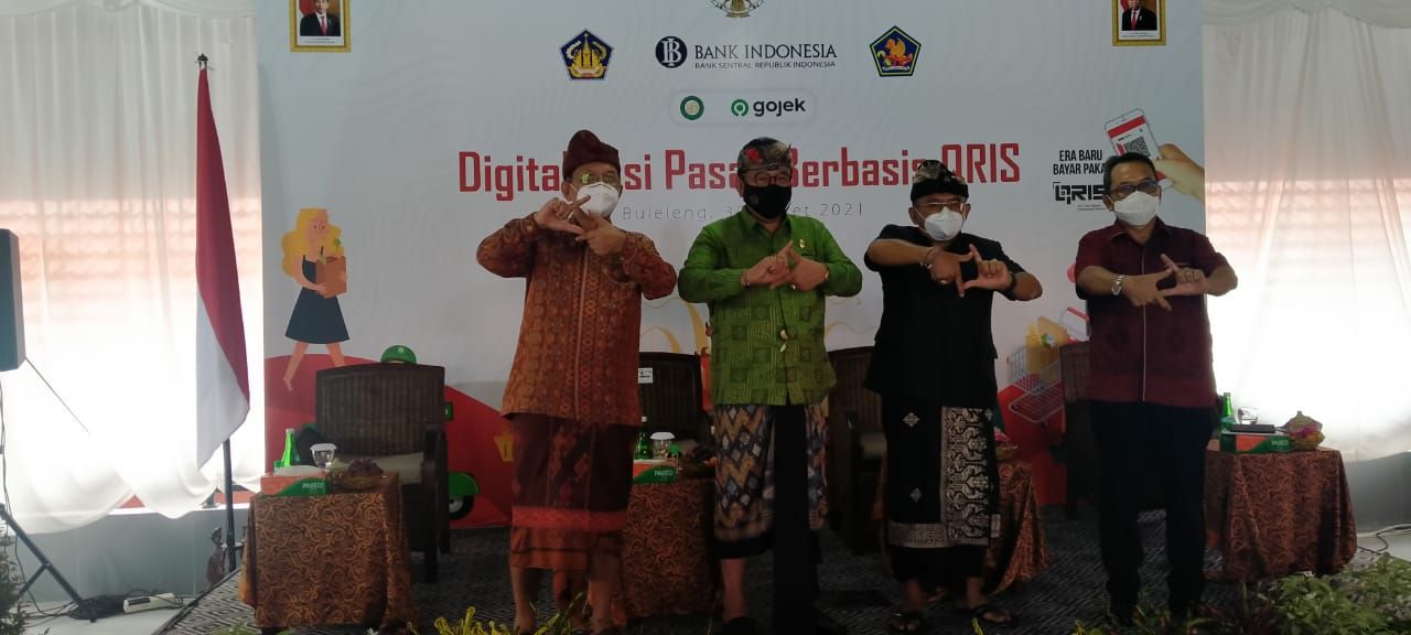 Webinar Digitalisasi Pasar Berbasis QRIS yang digelar BI Perwakilan Provinsi Bali di Pasar Banyuasri Singaraja Selasa 30 Maret 2021.
