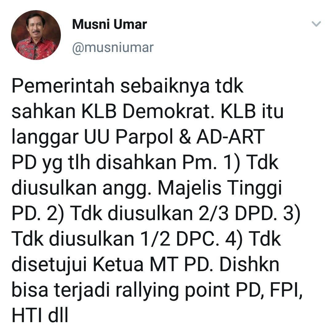 Cuitan Musni Umar, Rabu 31 Maret 2021. 