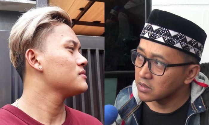 Teddy Pardiyana kecewa dengan tindakan pelaporan yang dilakukan Rizky Febian, putra Lina Jubaedah pasca pertemuan di Bandung. /Pikiran-Rakyat.com/Hani Febriani/Mochammad Iqbal Maulud
