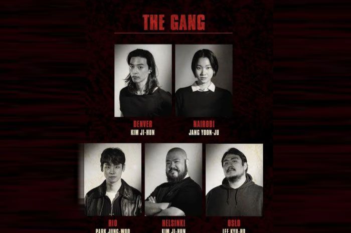 Poster The Gang yang beranggotakan Denver, Nairobi, Rio, Helsinki, dan Oslo