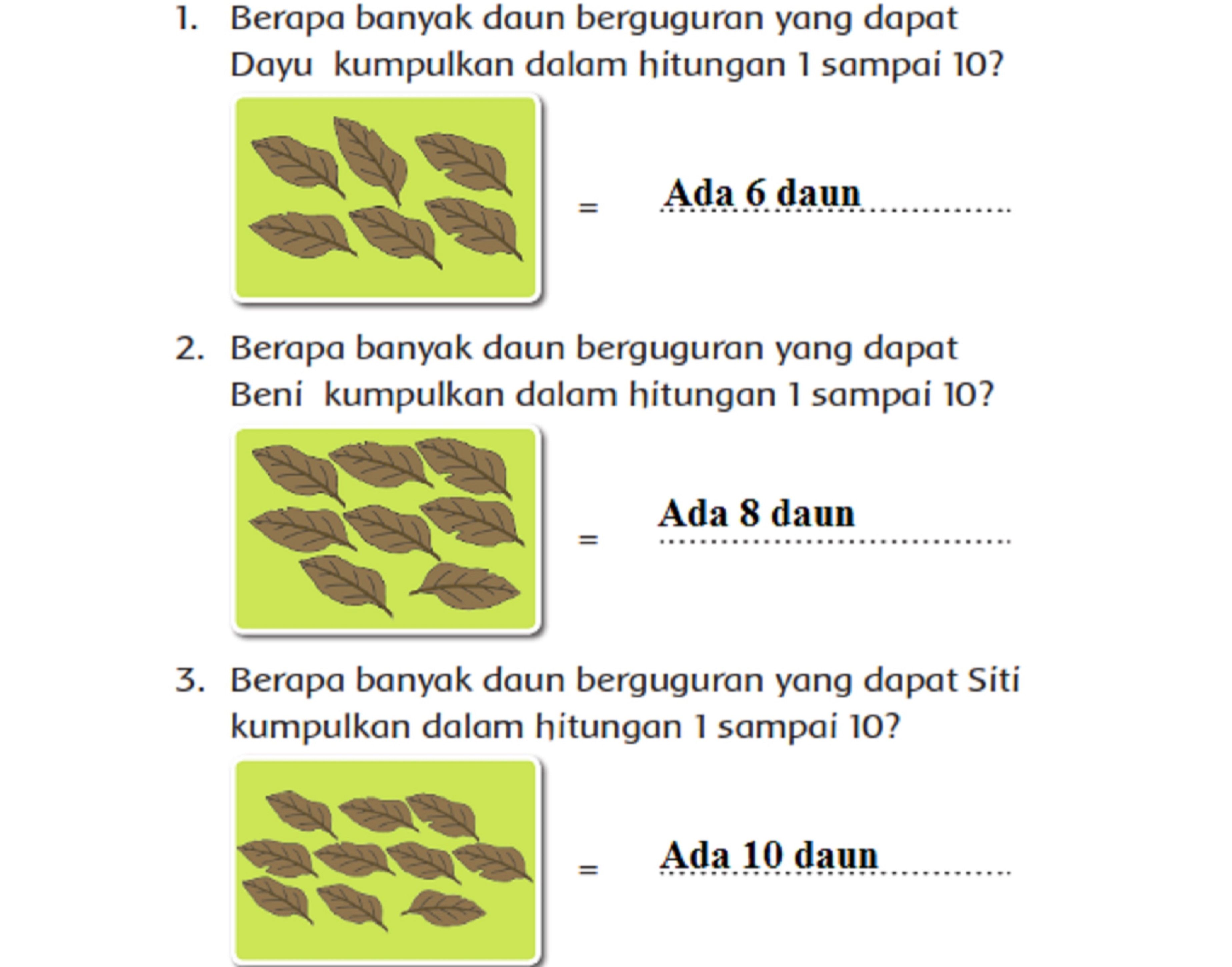 Jawaban halaman 144 subtema 3 tema 8 kelas 1 SD MI