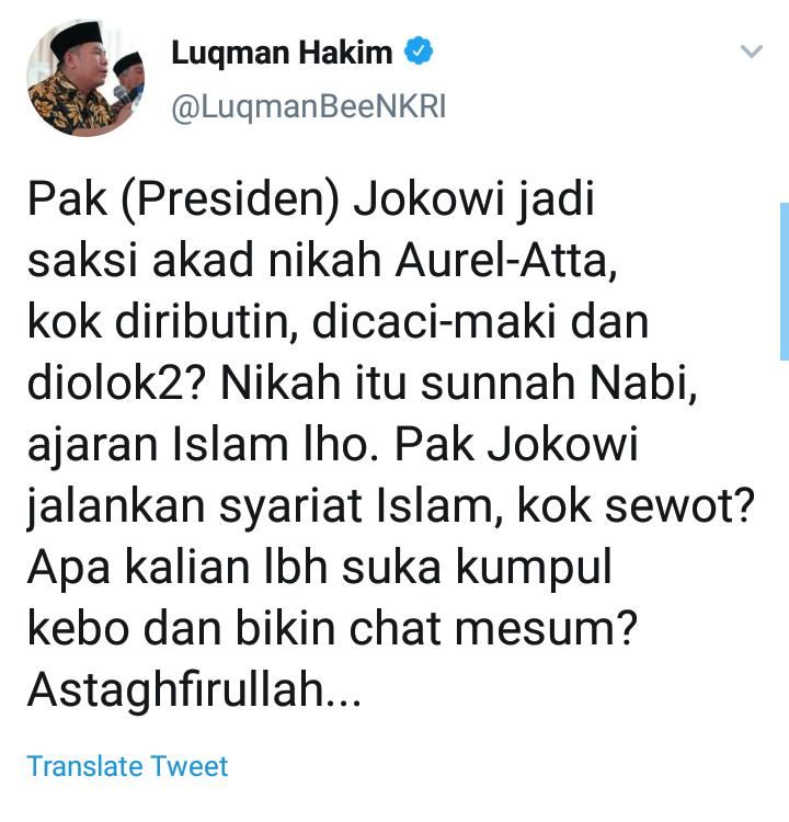 Cuitan Luqman Hakim.