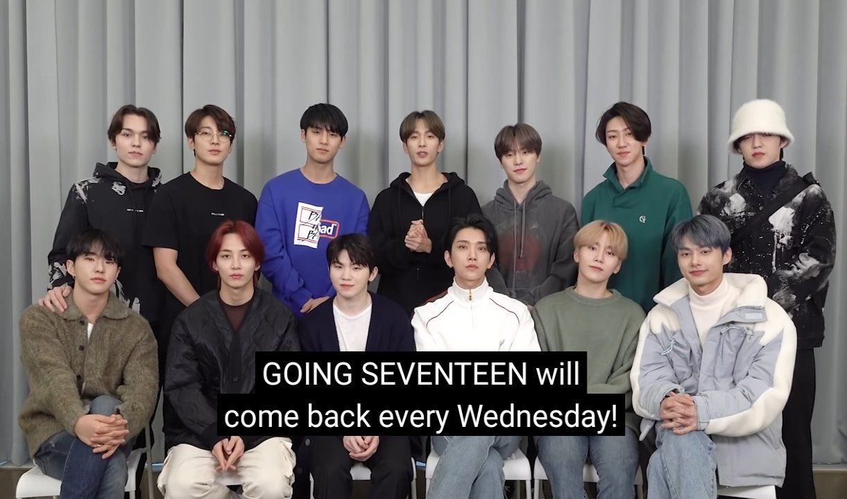 Member Seventeen umumkan Going Seventeen tayang pada minggu depan.