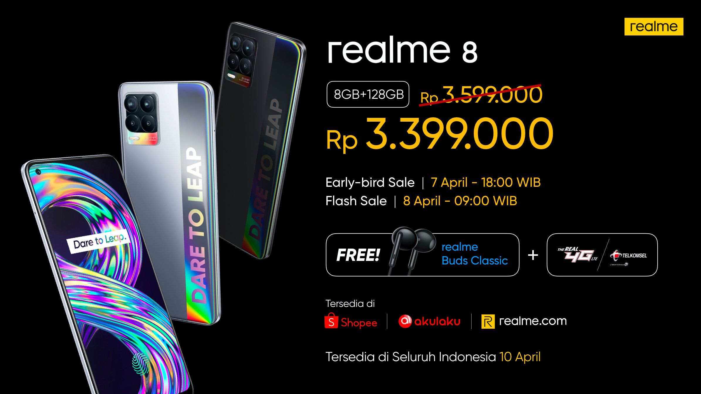 Realme 8 diluncurkan resmi di Indonesia