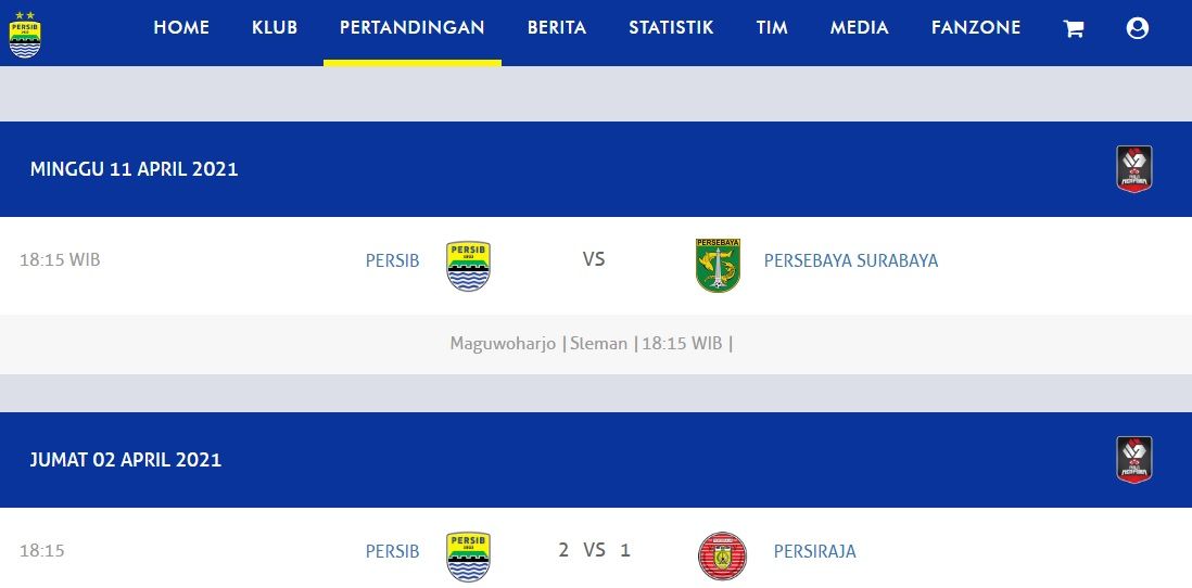 Jadwal babak perempat final Piala Menpora 2021./tangkapan layar