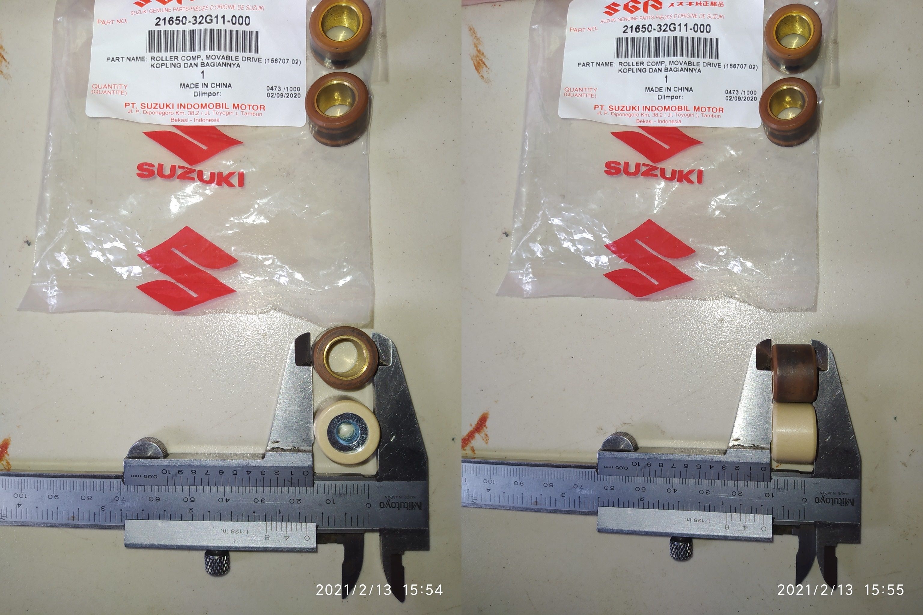 dimensi roller