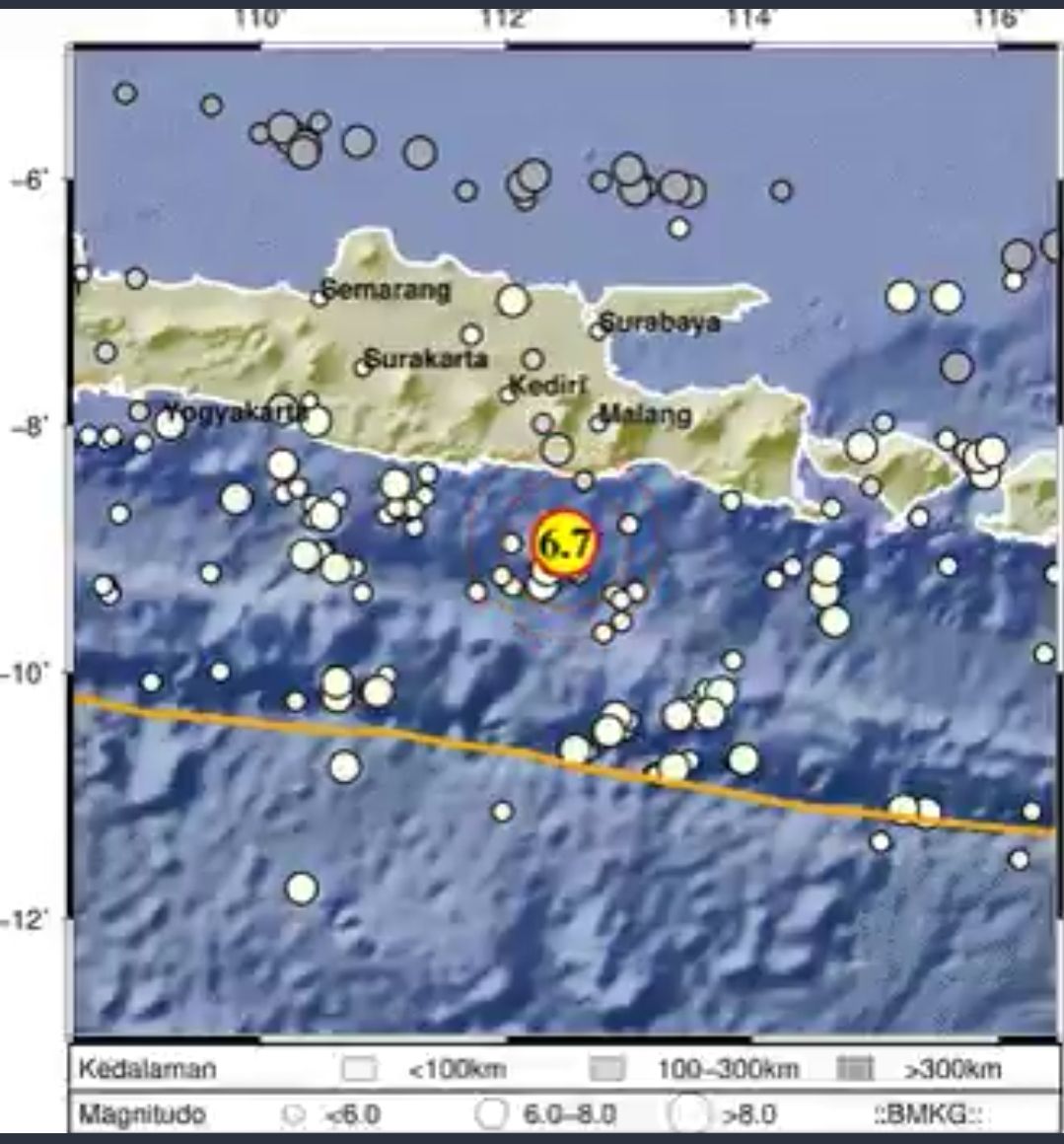 Guncang Pulau Jawa, Gempa Berkekuatan 6,7 Skala Rithcher ...