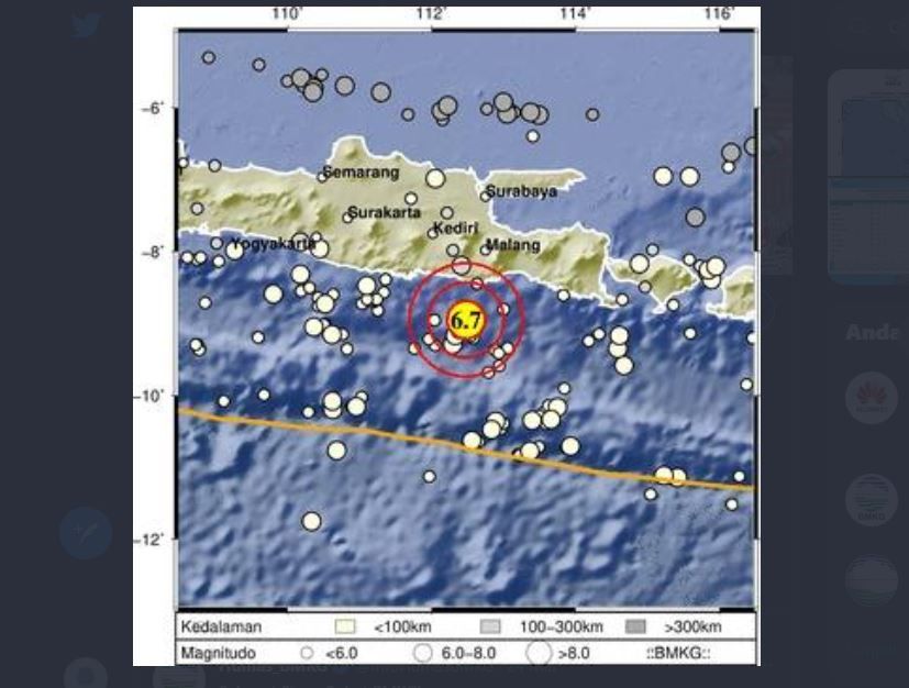 Gempa Terkini Bmkg Rilis 3 Getaran Susulan Pasca Gempa Malang Berkekuatan 4 0 Magnitudo Tidak Potensi Tsunami Media Blitar