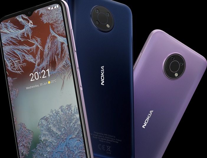 Foto resmi 3 varian Nokia G10 dari tangkapan layar nokia.com