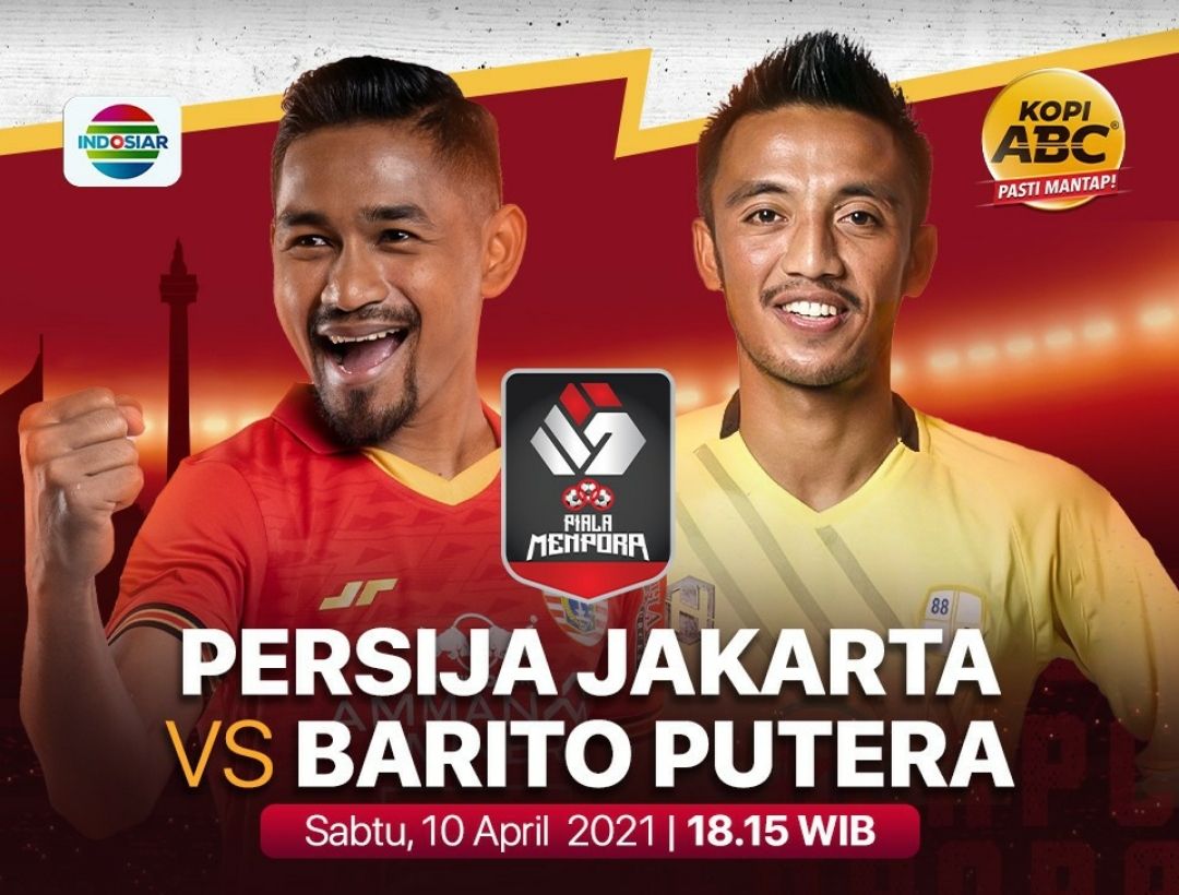 LINK LIVE STREAMING Persija vs Barito Putera Gratis via Indosiar Kick