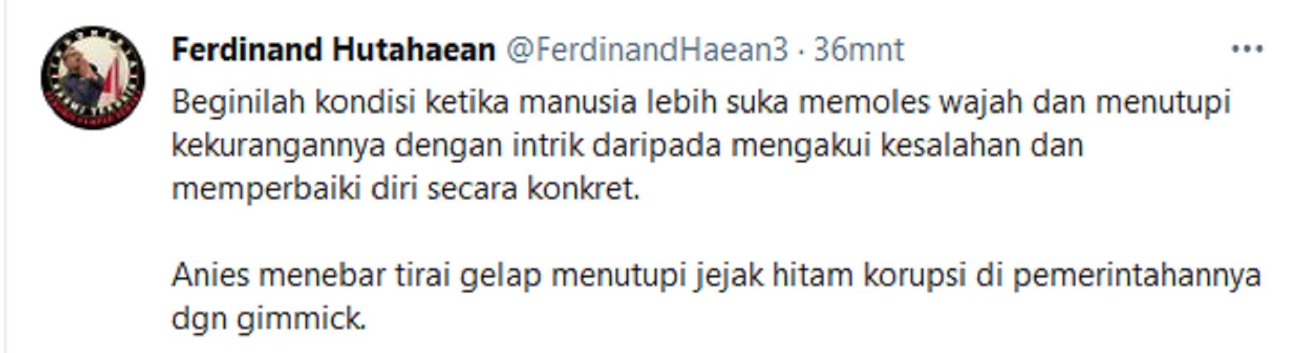 Bambang Widjojanto Disebut Pimpin KPK ala Anies Baswedan, Ferdinand: Tirai Gelap Tutupi Jejak Korupsi
