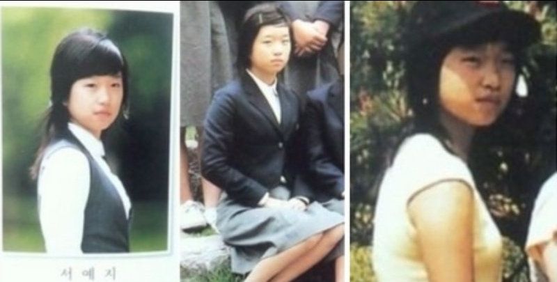 Foto Seo Ye Ji semasa duduk di bangku sekolah menengah yang beredar di media sosial Korea.