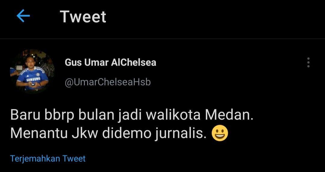 Cuitan Gus Umar yang respons kabar Bobby Nasution mantu Jokowi didemo  jurnalis.