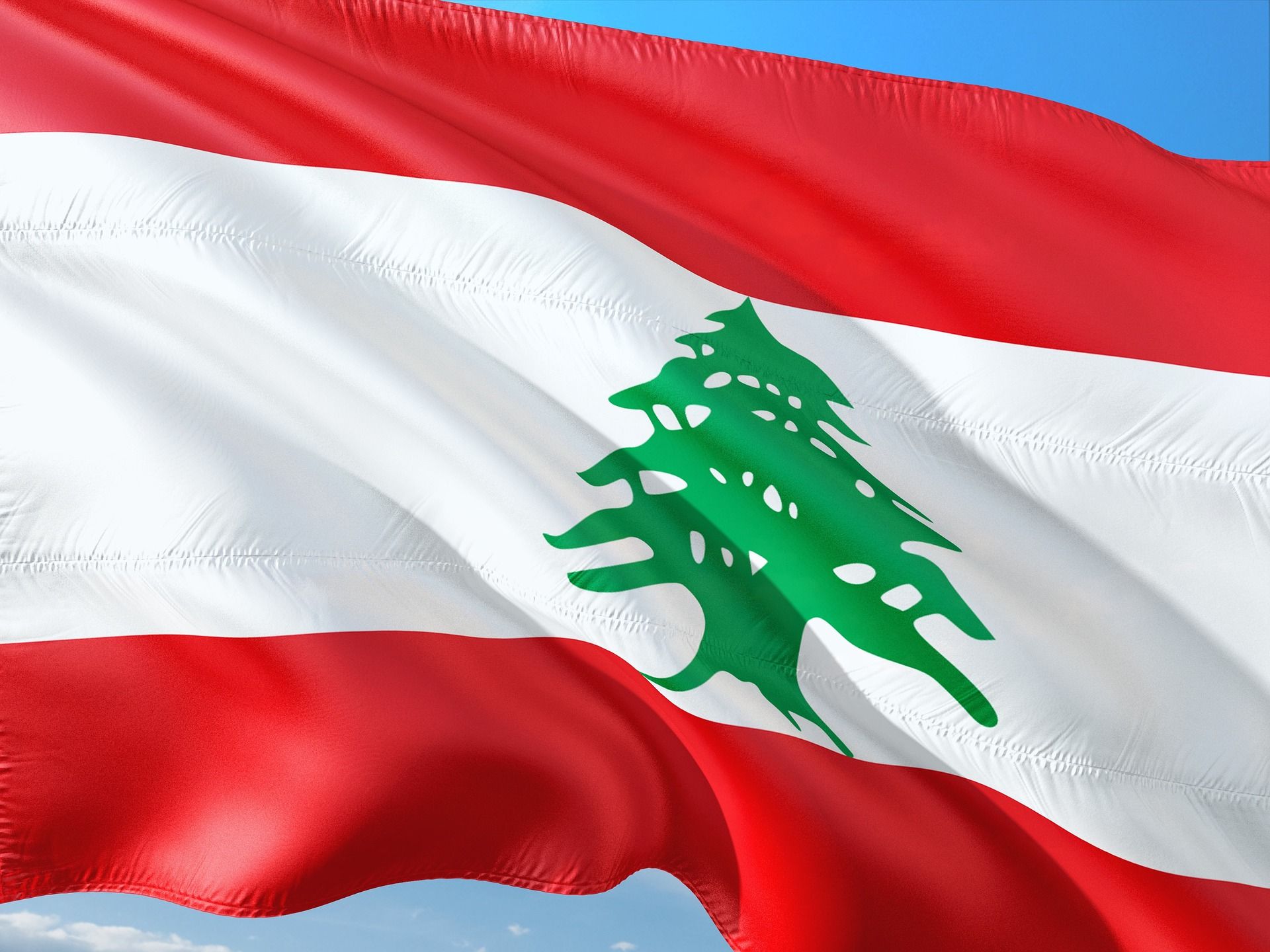 Ilustrasi bendera Lebanon./