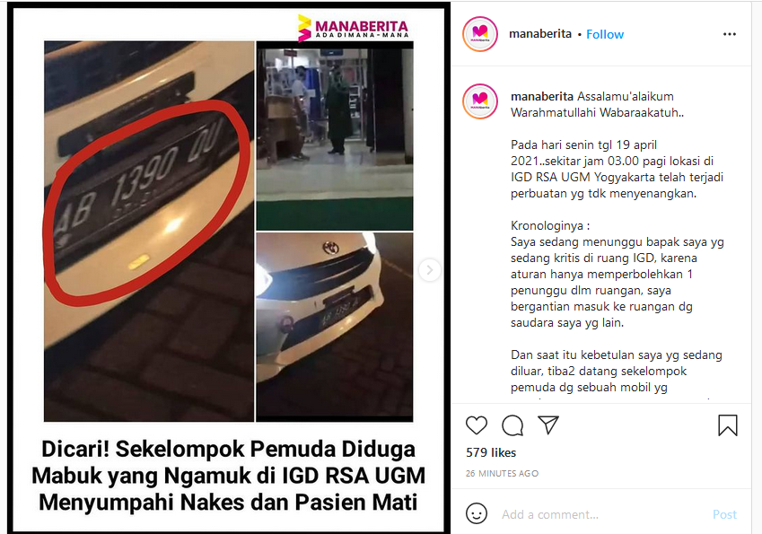 Viral sebuah video menunjukkan sekelompok pemuda diduga tengah mabuk menyumpahi nakes dan pasien di IGD RSA UGM Yogyakarta mati.*