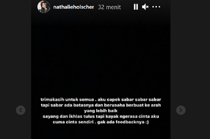 Nathalie Holscher menyebut bahwa kesabaran dirinya ada batasnya setelah nenyampaikan bahwa dirinya tidak sengaja membaca DM pesan Sule ke Tisya Erni.