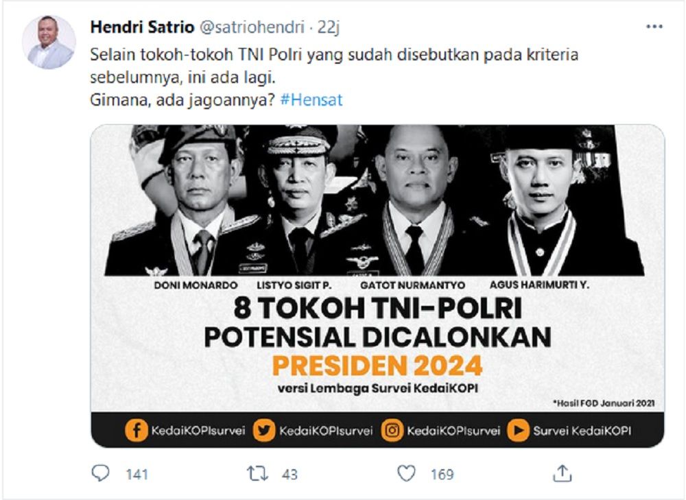 Tak Ada Prabowo Subianto dan Moeldoko, Malah 8 Tokoh ini yang Jadi Calon Potensial di Pemilu 2024 Nanti