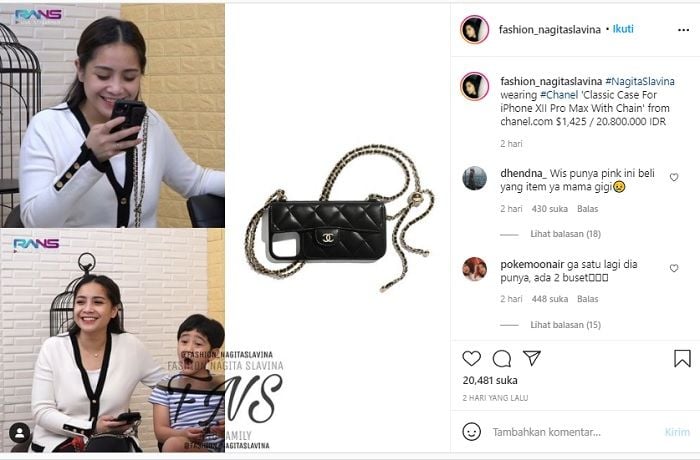 Harga case handphone Nagita Slavina capai Rp 20,8 juta./Instagram