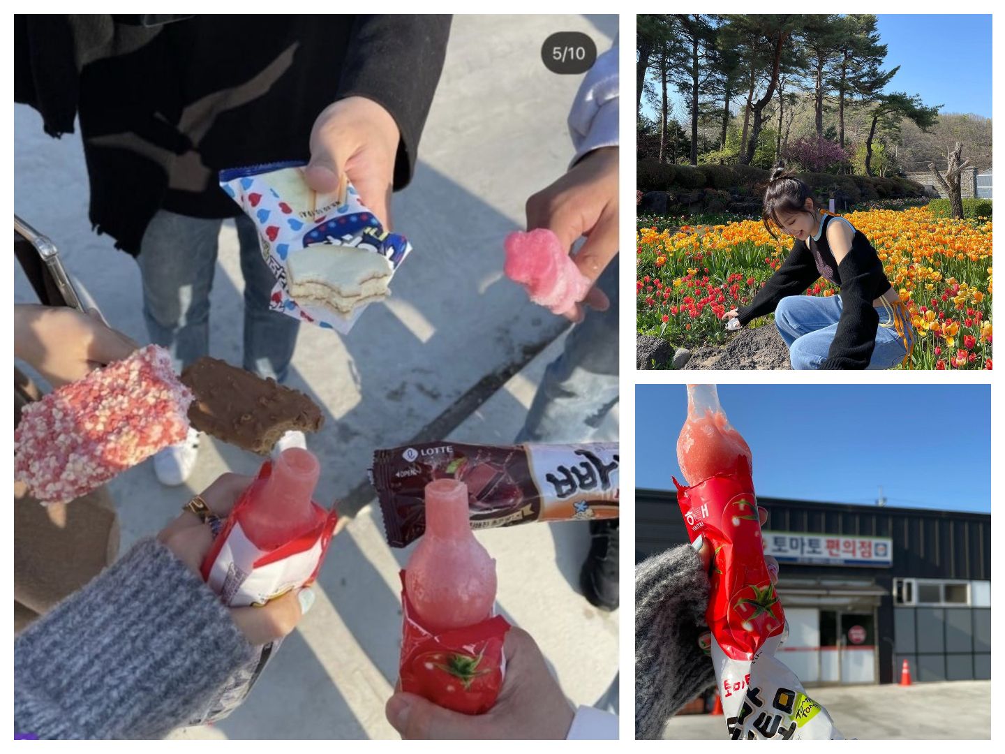 Foto 7 tangan orang yang berbeda memegang es krim dan Jennie sempat terlihat tidak memakai masker menjadi pemicu kontroversi.