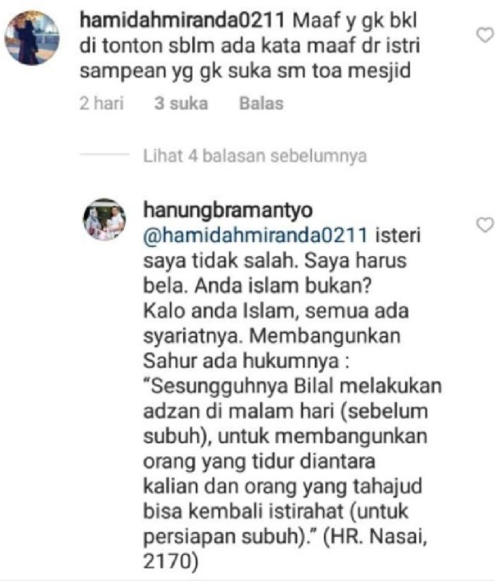  Nama Zaskia Adya Mecca mendadak viral di Twitter lantaran dikaitkan dengan toa masjid. Hanung Bramantyo membela.