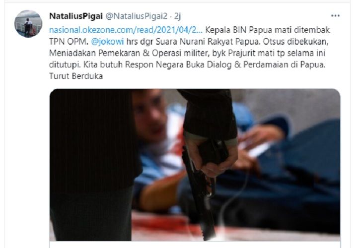 Tanggapn Natalius Pigai Soal KKB tembak Kepala BIN Papua