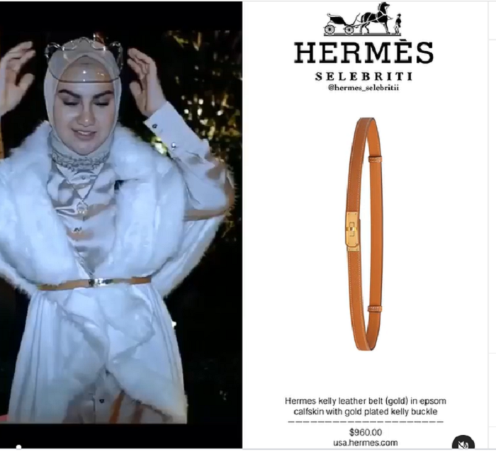 rish Bella Kenakan Ikat Pinggang Mewah dari Hermes Seharga Hampir Rp14 juta.*/
