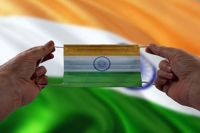 Ilustrasi penyebaran Covid-19 di India