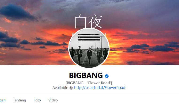 Perubahan foto profil akun Facebook Big Bang.