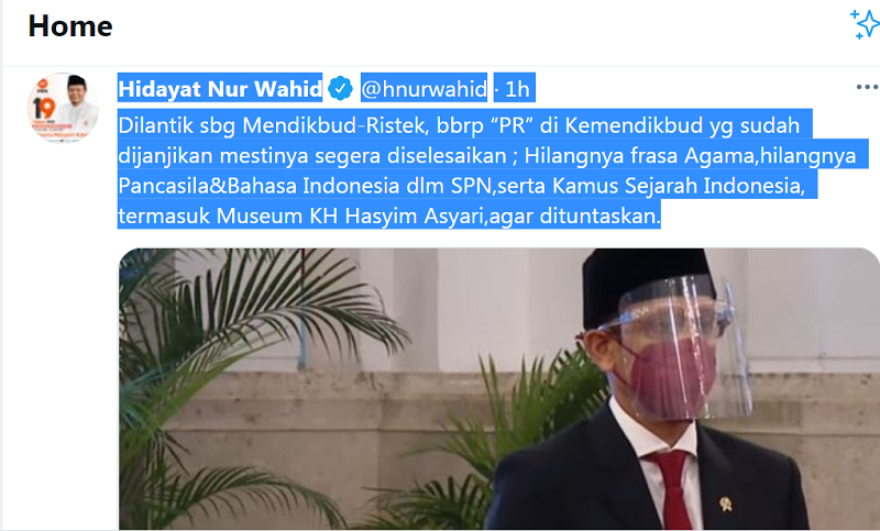 Dilantik Menjadi Mendikbud-Ristek, Hidayat Nur Wahid Minta Nadiem Makarim Selesaikan Berapa 'PR' Kemendikbud