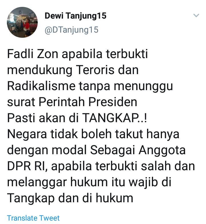 Cuitan Dewi Tanjung.