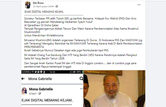 Hoaks yang mengklaim Anies Baswedan dengan Hidayat Nur Wahid berfoto dengan donatur FPI.