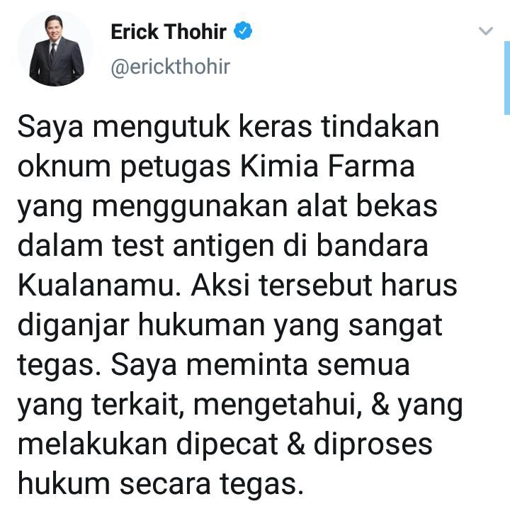 Cuitan Erick Thohir.
