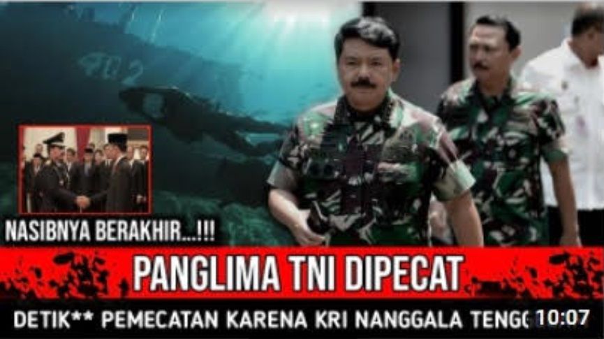 Hoaks - Panglima TNI Marsekal Hadi Tjahjanto dipecat.