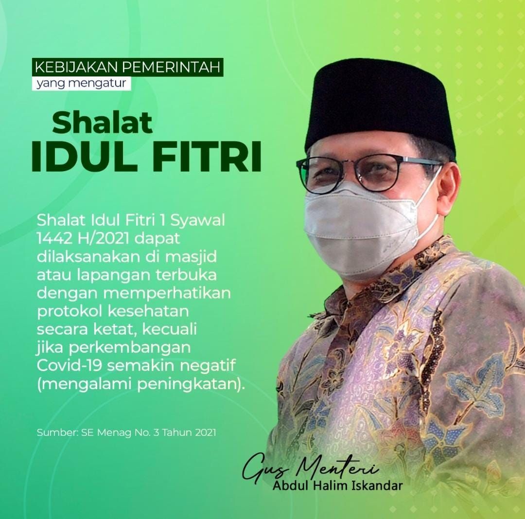 Shalat Idul Fitri Bisa Dilaksanakan Terbuka Tahun 2021 Ini Izen Semoga Bisa Kembali Fitrah Kabar Lumajang