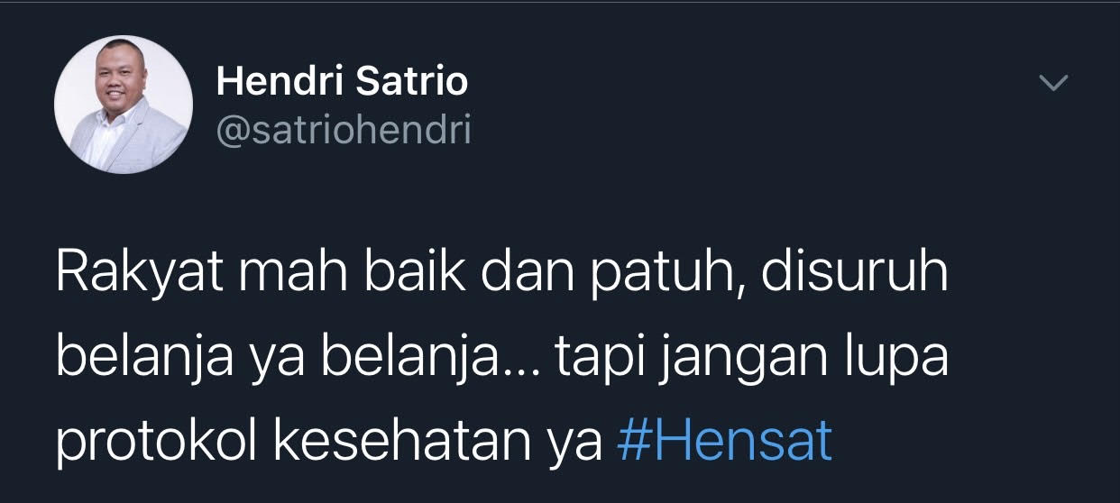 Cuitan Hendri Satrio.