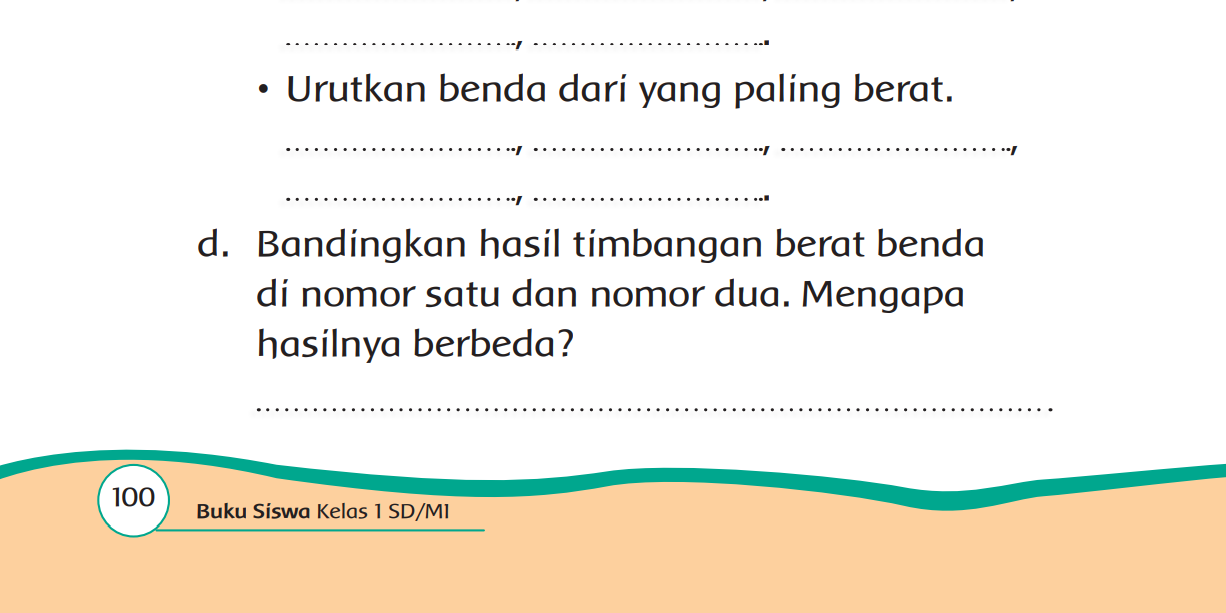 Kunci Jawaban Tema 8 Kelas 1 Halaman 94 95 96 97 98 99 100 101 102 103 Hasil Timbangan Berat Nomor Satu Dua Metro Lampung News
