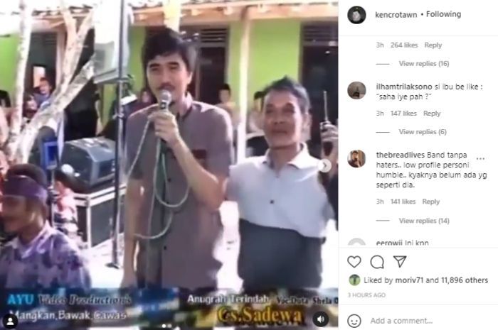 salah satu akun Instagram unggah vdeo lawas Duta Sheila On 7 saat menyanyi di acara perikahan.*