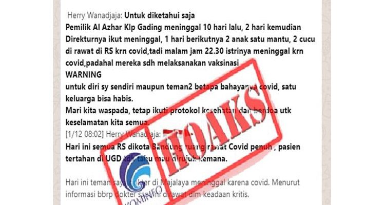Tangkapan layar percapakan WhatsApp terkait Kota Bandung zona merah virus corona